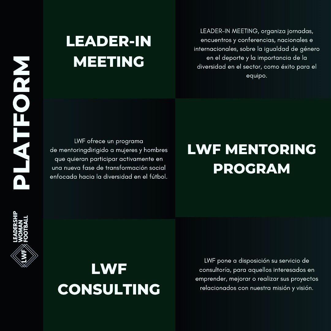 LWFplatform's tweet photo. LWF Platform !!!
#weare
1.Leader-In Meeting
2.LWF Metoring Program
3.LWF Consulting
#leadership #woman #football #leaderin #mentoring #consulting https://t.co/0sY1NLjz0W