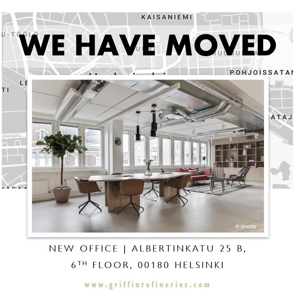 Griffin_Ref's tweet photo. Come visit us at our new office at Albertinkatu 25 B, 00180 Helsinki! #griffinrefineries #newoffice https://t.co/ssRObkVus3