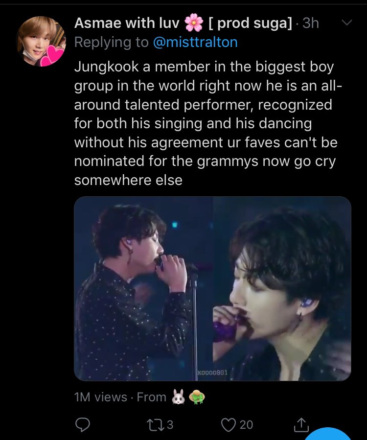 technically it’s not defending(?) but bts paved the way