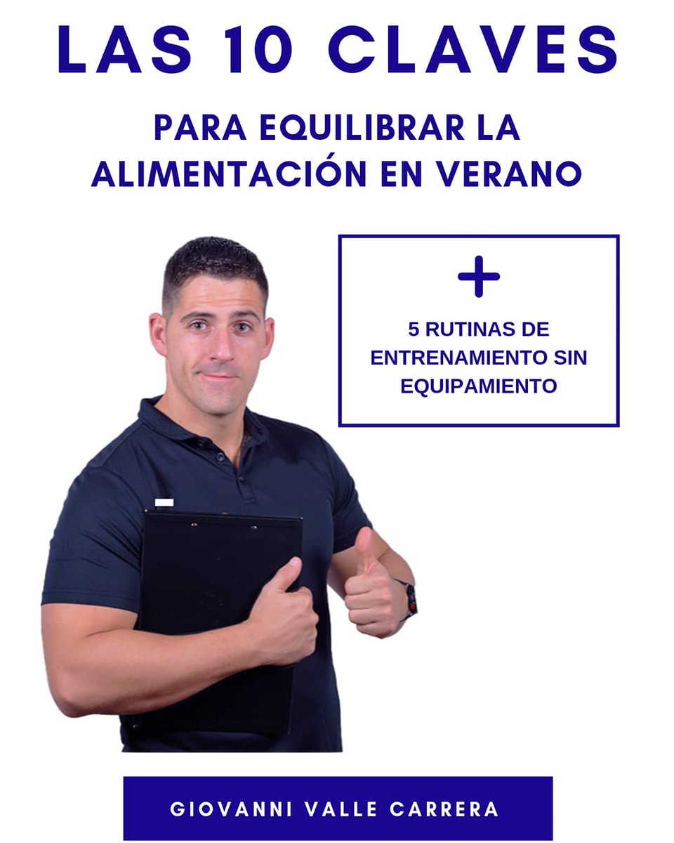 GiovanniTrainer's tweet photo. QUIERES CONSEGUIR UN EBOOK GRATIS 📲?
Las 10 claves para equilibrar la alimentación en verano + 5 rutinas de entrenamiento sin necesidad de material!!
https://t.co/OuyGn0GBDB

#ebookgratis #freeebook #ebook #personaltrainer #fit #fitness #workouts #getfit #training #motivation https://t.co/J0ekN6nzCl
