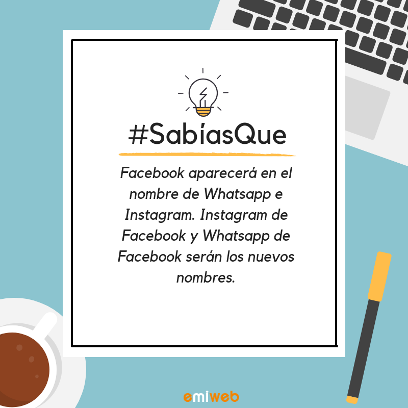 emiweb_es's tweet photo. #SabiasQue 
La família de Facebook, Instagram y Twitter https://t.co/3FwlDxLDU3