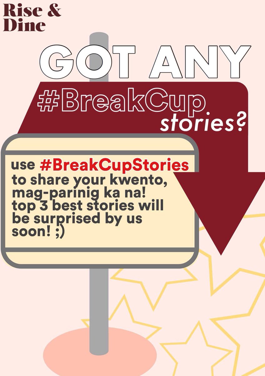 RiseAndDine19's tweet photo. WASSAP MGA PABEBE 

At dahil 300 followers na tayo, chika muna tau ahihi so sa mga may #BreakCupStories dyan, mag-parinig ka na! 😉

may prize itey!! kaya don’t forget to use the hashtag #BreakCupStories 🍳😜 https://t.co/CtUBlTvm3L
