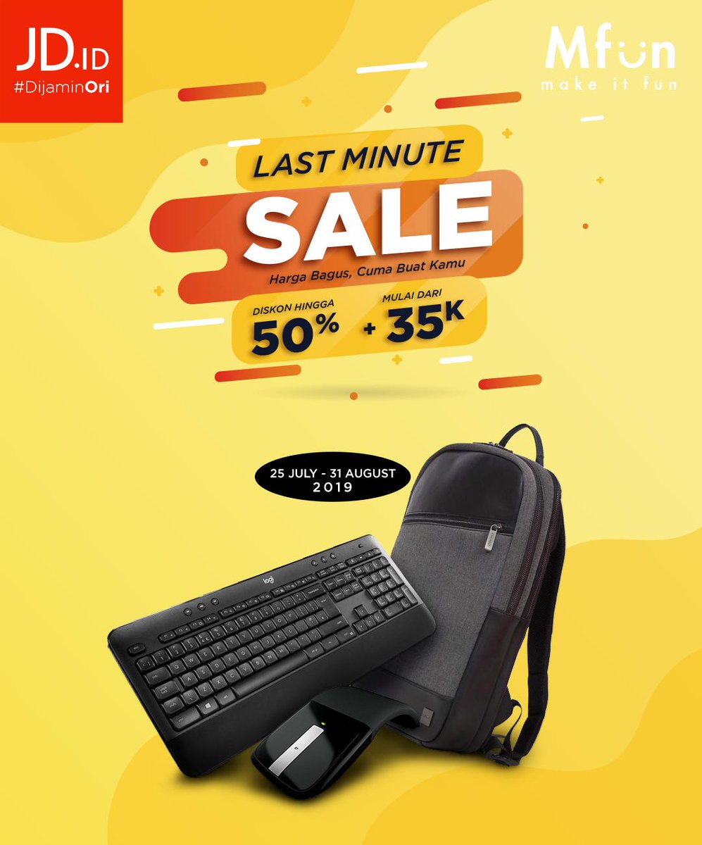 mfunofficial's tweet photo. [Belanja di bulan Agustus bersama https://t.co/5eIu0658C0]

Nikmati diskon besar untuk mendapatkan aksesoris PC sebelum 31 Agustus. Cepat guys! 
https://t.co/3cpiwIB1cf

#Mfun #MakeItFun #rewardplatform #aplikasireward #JDIndonesia #DijaminOri https://t.co/qTgeQDytCd