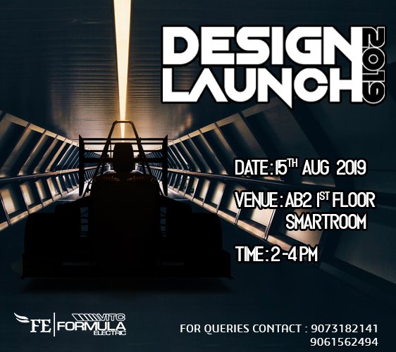 vitc_formula_e's tweet photo. Get ready to be fascinated and catch a sneak peek of the future as VITC Formula Electric invites you to it's annual premier event, Design Launch 2019.
A car driven by innovation, hardwork and passion.

https://t.co/V2b708pl2u https://t.co/eJadZGpdrB