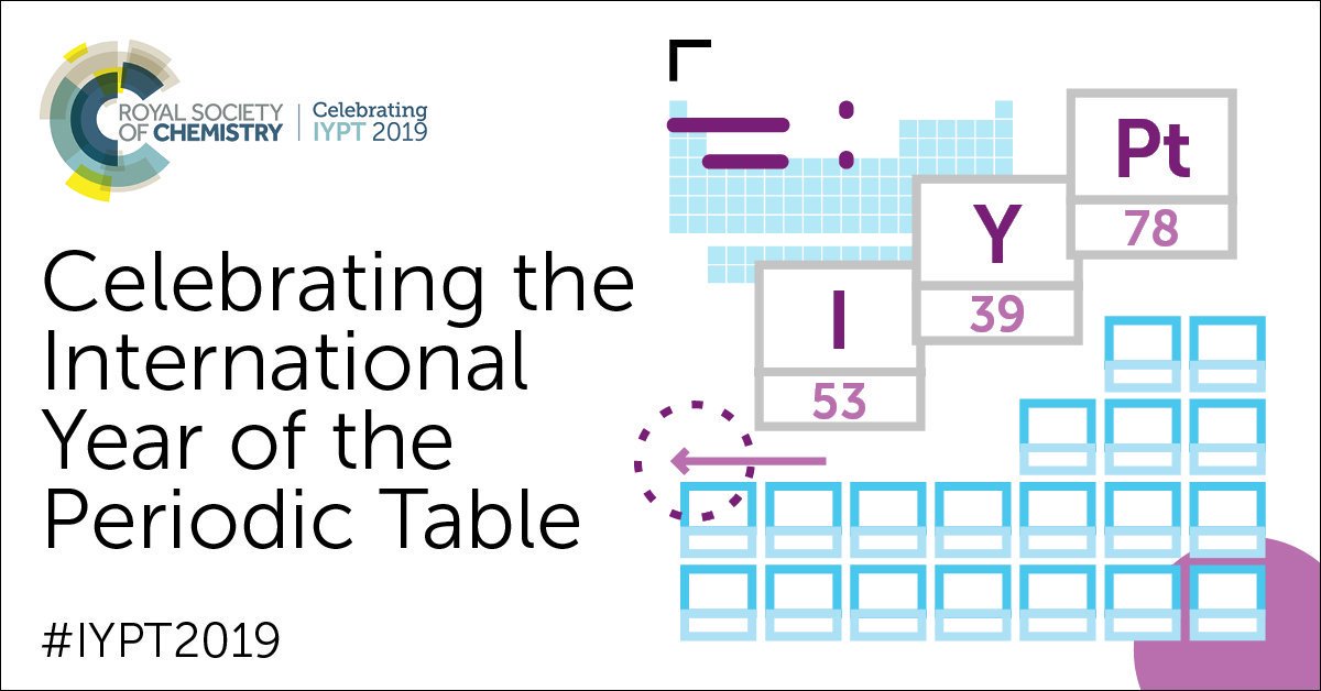 The story of the Periodic Table is a <a href="/RoySocChem/">Royal Society of Chemistry</a> celebration of 150 years since Mendeleev’s famous Periodic Table was discovered. #IYPT2019. Visit the free exhibition between 13–30 August in London: rsc.org/events/detail/…