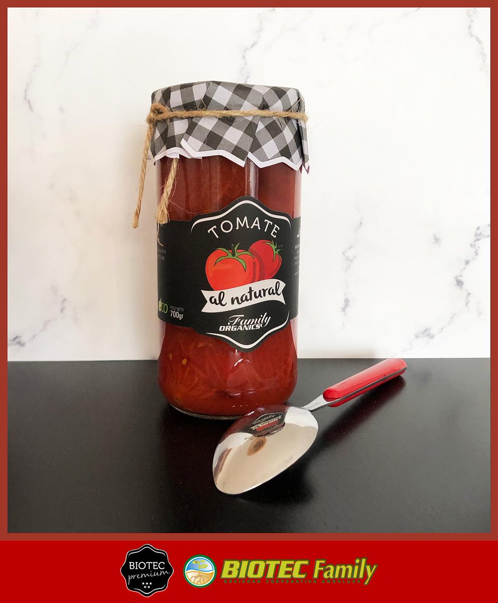 BiotecFamily's tweet photo. ¿Sabías que nuestro tomate al natural está elaborado con tomates #ecológicos? Y es que desde Biotec Family cuidamos de ti y los tuyos ❤❤ #Orgánico #ProductosEcológicos https://t.co/ssoG3tsRug