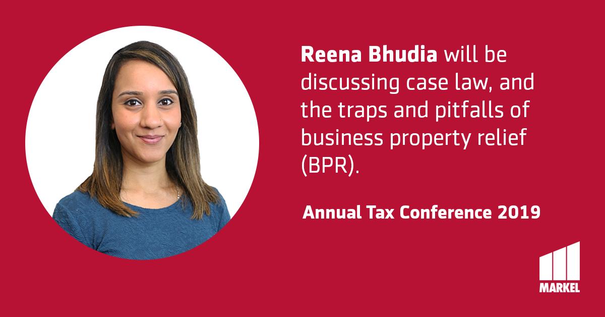 Reena Bhudia of <a href="/GabelleTax/">Gabelle</a> will be discussing business property relief at our Annual Tax Conference in particular, the traps and pitfalls. Register now to attend: buff.ly/2Kg7JHj