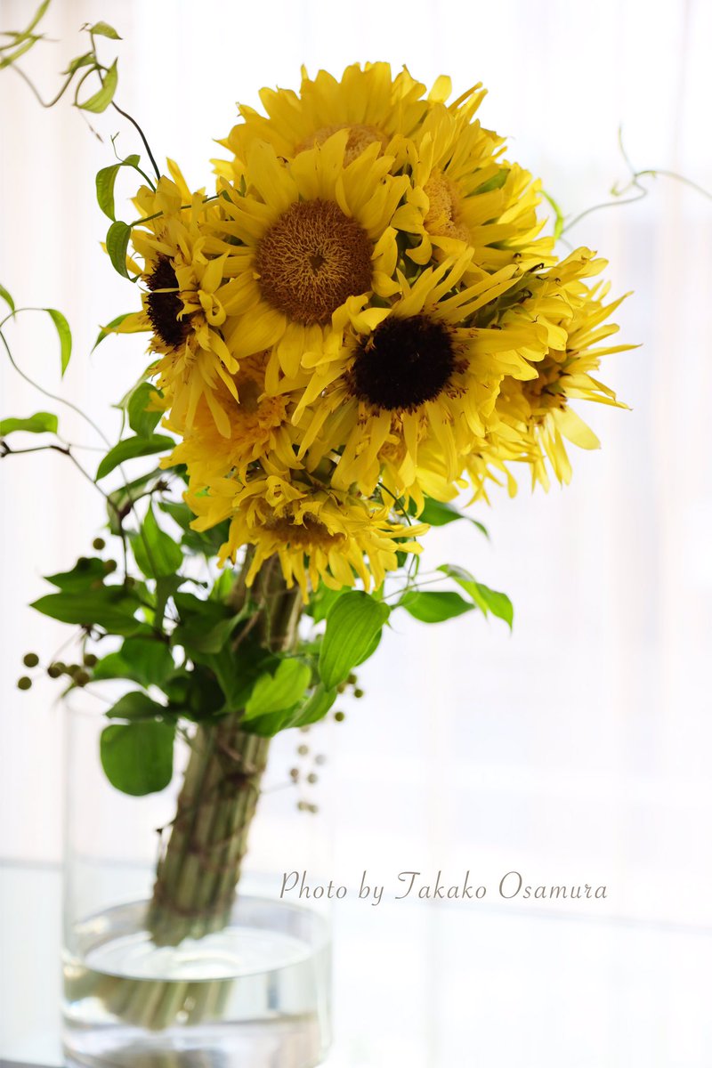 泉 花 Senka 少し遅れて7月のひまわりのブーケ やっぱり ひまわりは元気になりますね モダンなアイロニースタイルでカッコいい ですね 8月もお楽しみに アイロニー認定校 アイロニー認定校レッスン アイロニー フラワーアレンジメント
