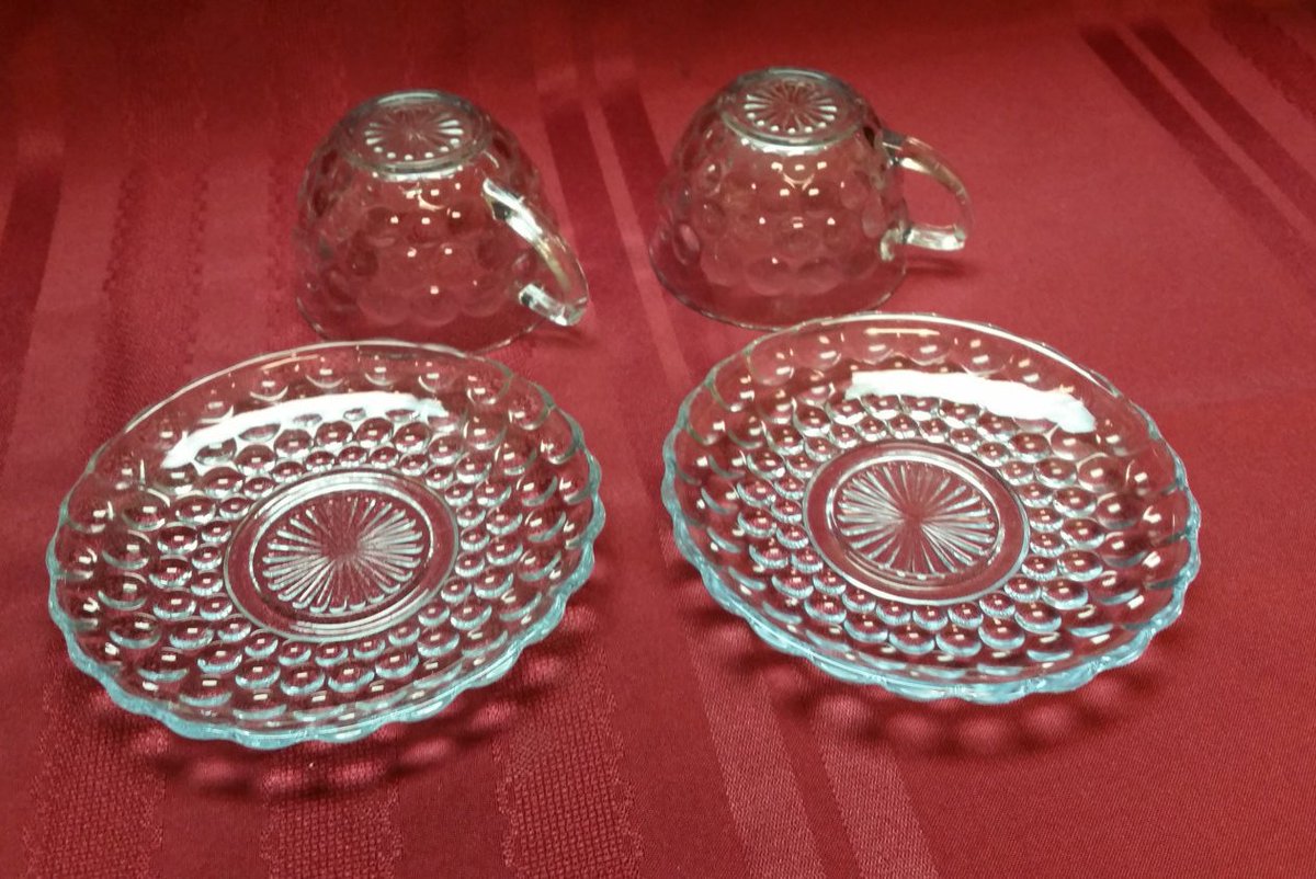Lyn_Bluefish901's tweet photo. Blue Bubble Glass Teacups and Saucers, Set of 2, Sapphire Light Blue Pattern, Anchor Hocking, Kitchen Dining Serving Decor, TV Movie Prop https://t.co/Fng9u8kMnE #AmazingFunVintage.etsy.com #BubblePattern https://t.co/IgTHqOsT8B