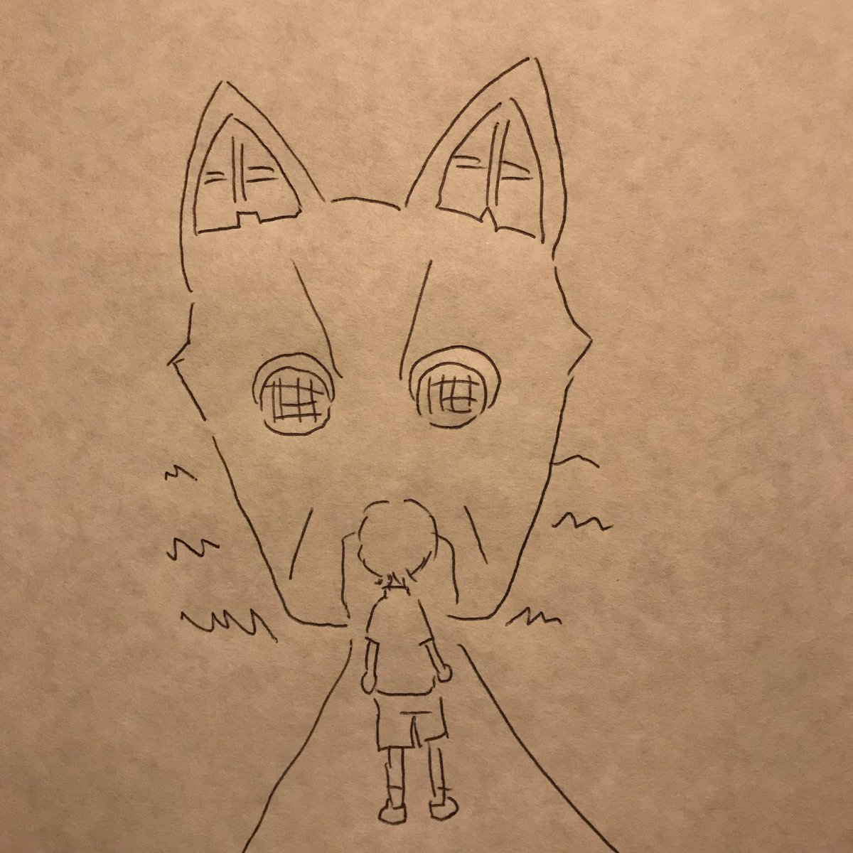 即興絵本「犬の図書館」① 