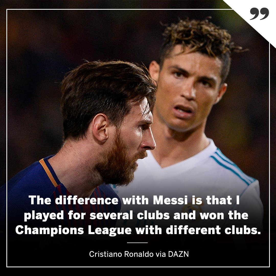 ESPNFC's tweet photo. Cristiano Ronaldo on the GOAT debate π https://t.co/HsMjaw9SY4