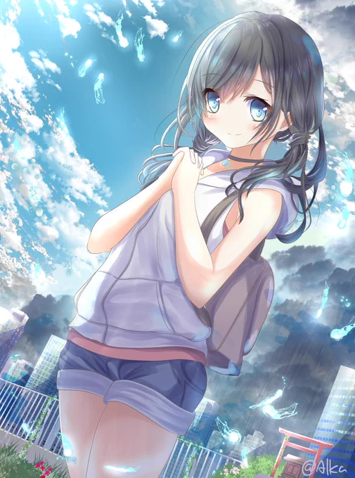 天気の子観た記念に天野陽菜ちゃんを描きました!
めっちゃ可愛かったのです!

#天気の子 