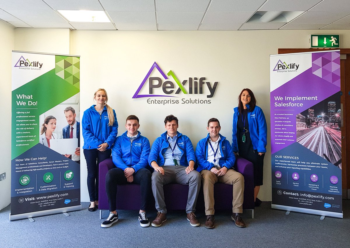 pexlify's tweet photo. Pexlify would like to welcome Ashley, Aidan, Ciarán, and Liam to the team.
They are part of the new #Pexlify Software Graduate program focusing on building software development skills and providing on the job, real-world experience.
Great to have you all on board! https://t.co/KfJMTjN0Zv