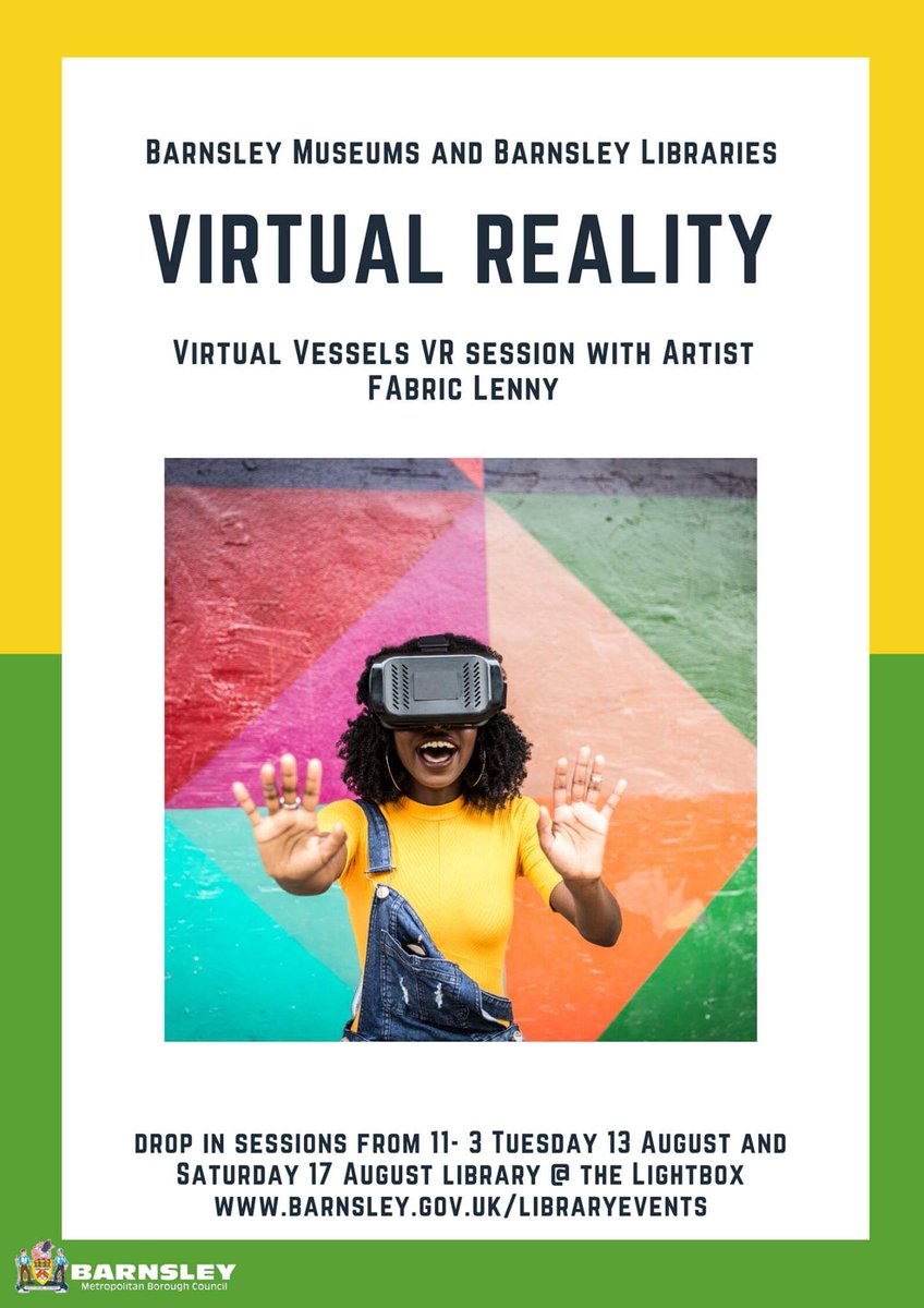 BarnsleyMuseums's tweet photo. Today we are at library @ The Lightbox. Come and take part in a #virtualvessels workshop. We're at @BarnsleyLibs until 3pm & 11am-3pm Saturday too! https://t.co/fPrjpfhzsH