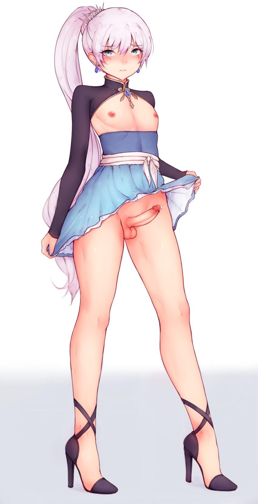 “#trap #skirt #hentai #hardon #penis #cum #crossdress #crossplay #heels #wi...