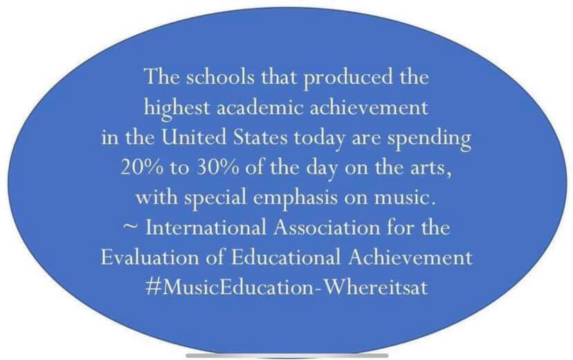 ChrisCochranc's tweet photo. Interesting concept. Don’t sell your kids short. Music teaches kids to perform at a high level with extreme precision. https://t.co/HC5EaMmZK5