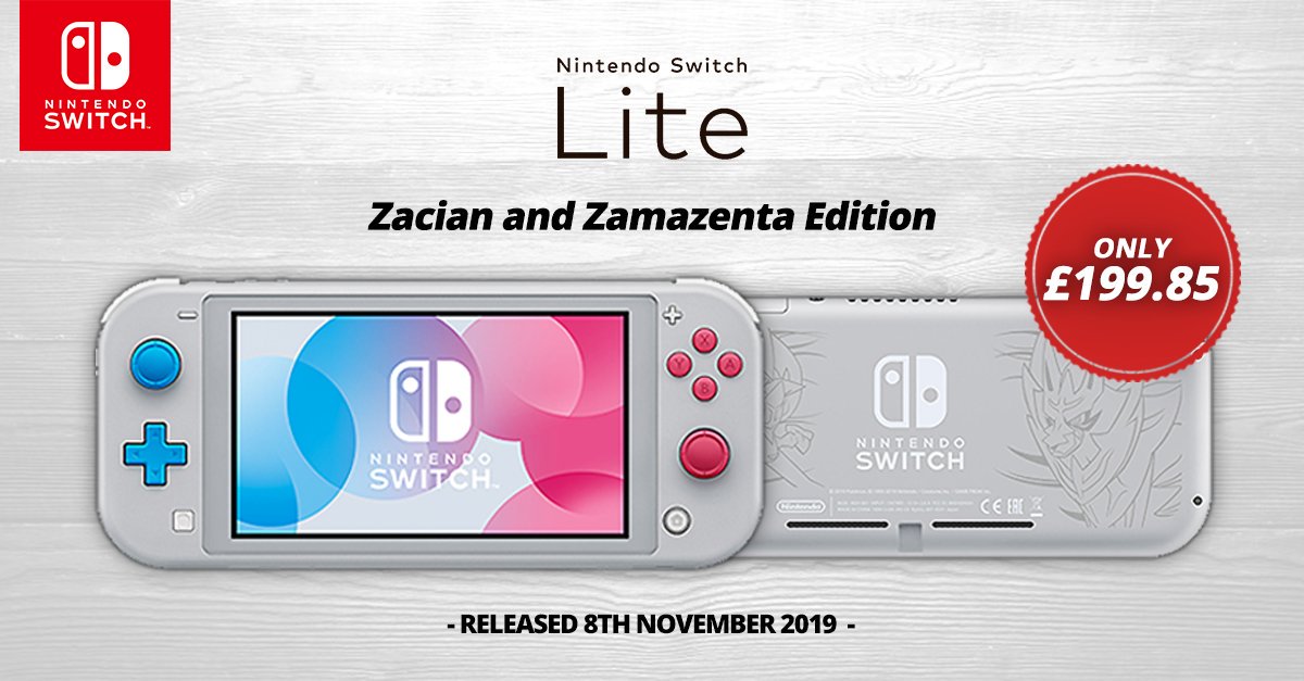 ShopTo on Twitter: "Pre-order Nintendo Lite: Zacian and Zamazenta Edition for only £199.85! This console features stylish cyan and magenta buttons and illustrations of the two new Legendary Pokemon games! Releasing