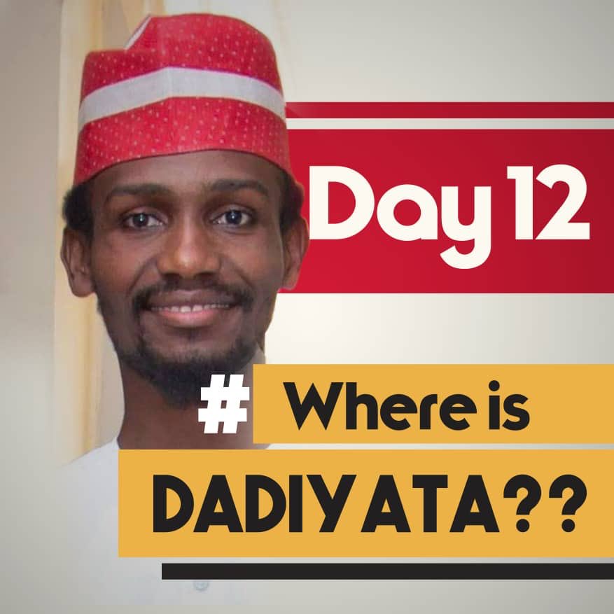 Noble_Hassan's tweet photo. Day 12

It's exactly 12 days since our @dadiyata's forceful abduction by unknown gunmen. His whereabouts still unknown and with every passing day his family and friends ask a basic question - #WhereIsDadiyata?

#PrayForDadiyata https://t.co/wUDqBJpy42