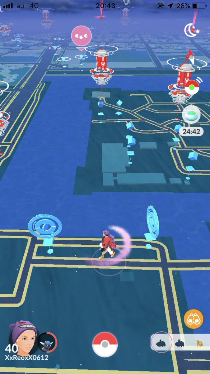 れおぽん のんびりポケgoしながらで出発10分前には着いたし一安心 ㅿ ヒポポタ巣でおこう使ったやつ まだ残ってるから ぎりぎりまで様子見とこ ㆁwㆁ 夜やけど晴れてるんやからヒポポタスちゃんかフカマルちゃん出てきてくれてもええ