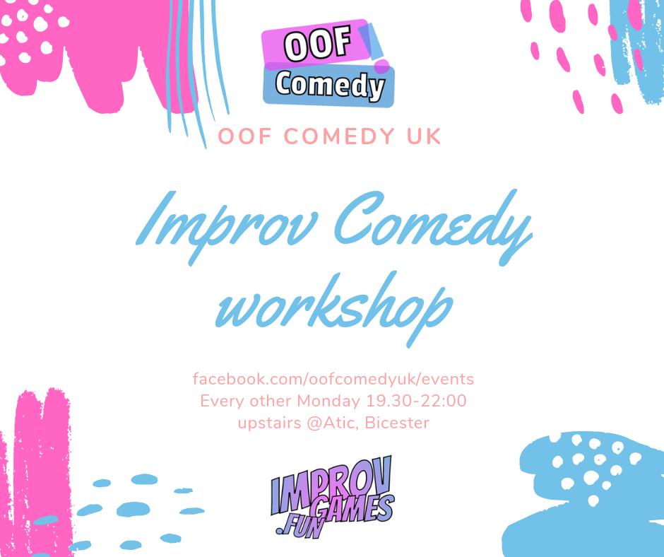 oofcomedyuk's tweet photo. Less than a week to go until our next FREE improv workshop!

Drop-in, meet new people, have fun and push your boundaries in a safe environment 💃

What are you waiting for?

#improv #improvbicester #whatsonbicester https://t.co/OpSlW7oP4G
