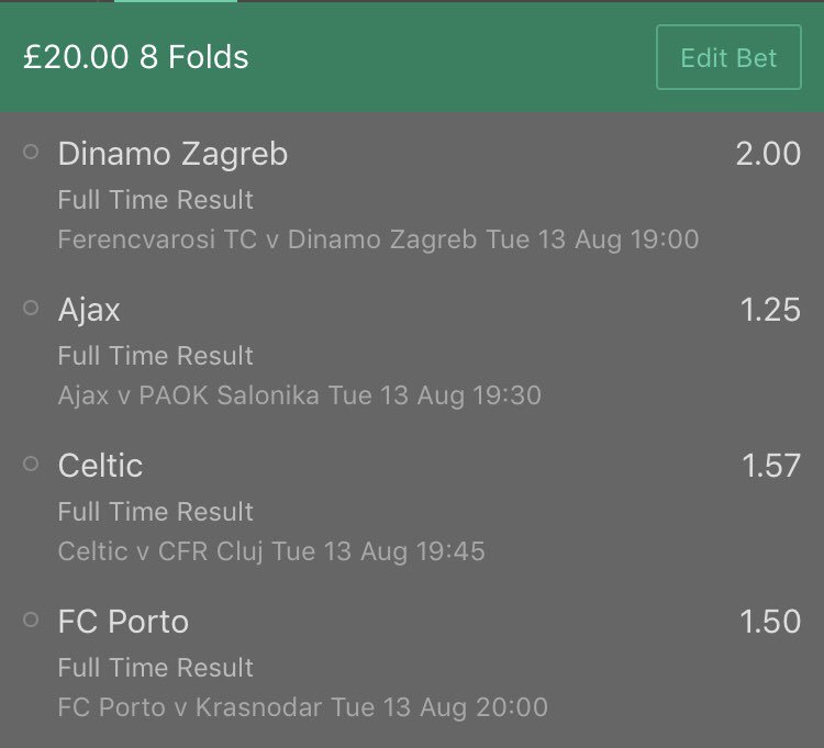 _HonestTipster's tweet photo. WEβRE BACK! β½οΈπ°
Hopefully with a BANG! π₯π₯π₯
Β£20 returns Β£815! β
Todayβs bet is as follows:
ππ½ππ½ππ½
#betoftheday #botd #bet #acca #football #footy #sundayacca #HonestTips https://t.co/22PFgZxUGW