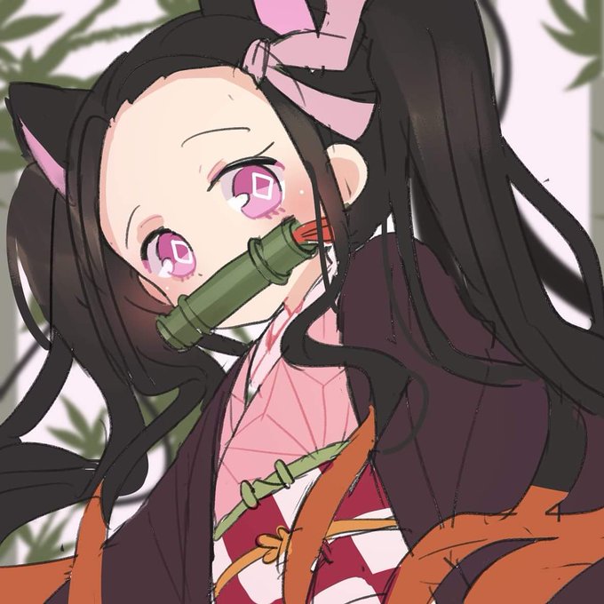 糜咔 _みかさんがTwitterに投稿した竈門禰豆子(鬼滅の刃)のイラスト。