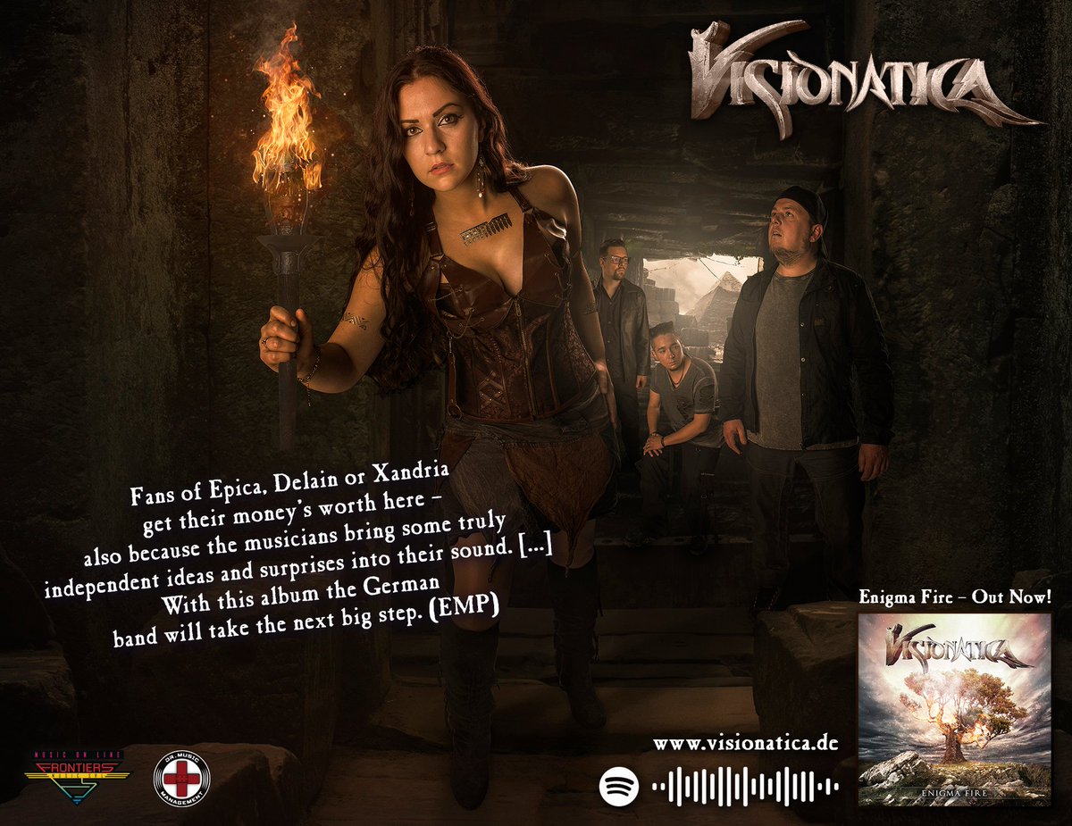 Visionatica's tweet photo. Many thanks to @emp_de for the excellent review that they wrote for our new album “Enigma Fire”. Follow this link to EMP’s store page of “Enigma Fire”: https://t.co/vvKxT8QONT⠀
#Visionatica #EnigmaFire #EMP #FemaleFronted #Metal #HeavyMetalMusic #HeavyMetal https://t.co/tbmDMKFQDR
