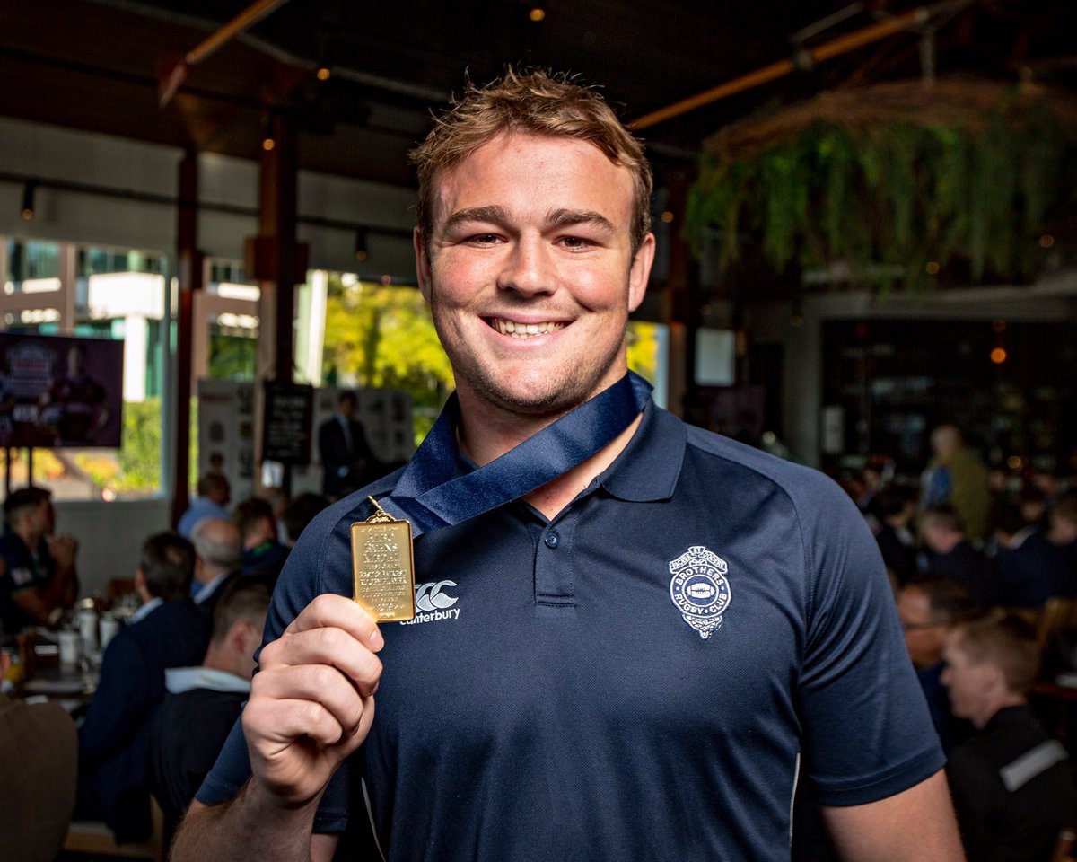 TerraceRugby's tweet photo. Congratulations to @gtoba1875 Harry Wilson from @BrothersRC on being named the Alec Evans Medalist for being the Player of the Year for 2019 @redsrugby and to Byron Ralston as the Highest Try Scorer 🔴⚫️🏉 @TerraceCricket #roadtored #goodlucksunday #premiergraderugby https://t.co/FLktKgWeYg