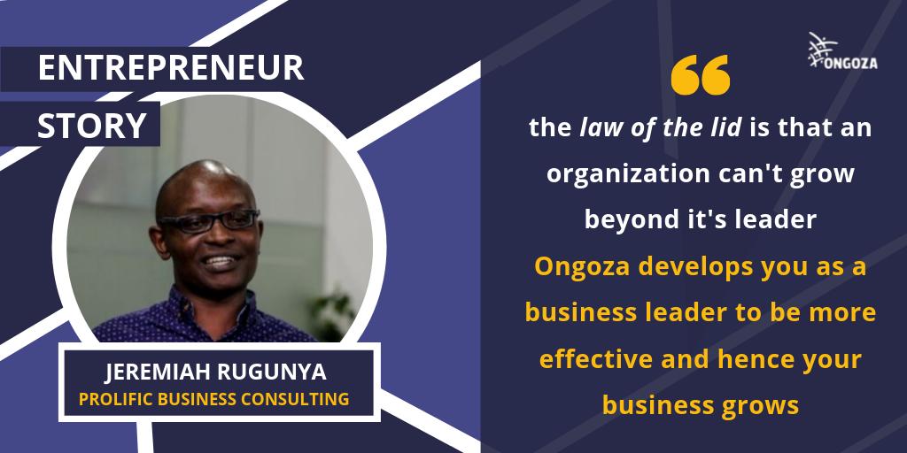 ongozake's tweet photo. This week we introduce you to Jeremiah Rugunya from Prolific Business Consulting. Jeremiah joined Ongoza in 2018, and worked with our “resourceful” Business Development Advisors (BDAs) to transform his business!
#AcceleratingKenya #entrepreneur #TuesdayMotivation https://t.co/n1yHsIV8E8