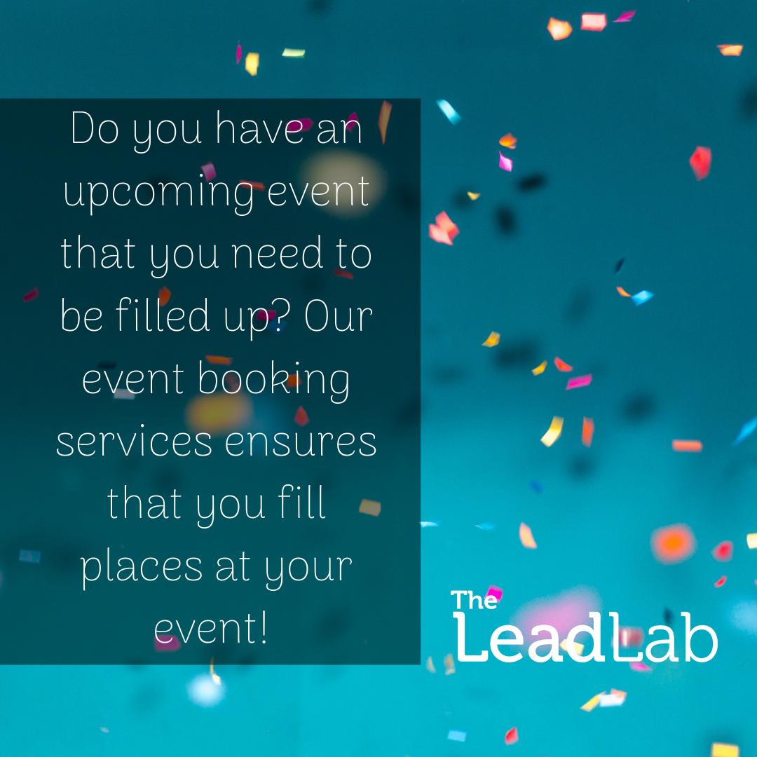 Do you have an upcoming event that you need to be filled up? Our event booking services ensures that you fill places at your event! 📖📝📞
.
.
theleadlab.com
.
.
#telemarketing #leads #leadgeneration #business #b2b