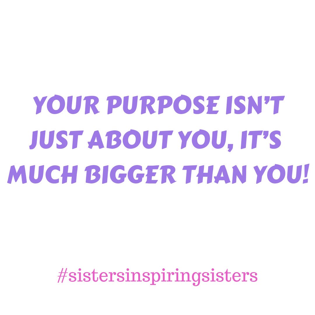 _sistt's tweet photo. It’s much bigger than you! It’s about the persons you’re meant to serve and inspire! ⁣

Have you taken the time to find your purpose SIS?💜 ⁣
⁣
#SistersInspiringSisters⁣
#GirlTribe⁣
#Sisterhood⁣
#WomenInPower https://t.co/HyfPOWQyiS