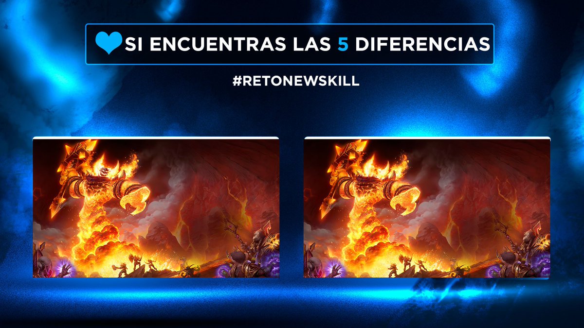 newskill_ES's tweet photo. Se acerca el lanzamiento de #worldofwarcraftclassic y para crear hype vamos con un #RetoNewskill nivel Skiller Pro😏
💙 Si eres capaz de encontrar las 5 diferencias 🧐 https://t.co/fJIaXW3F0W