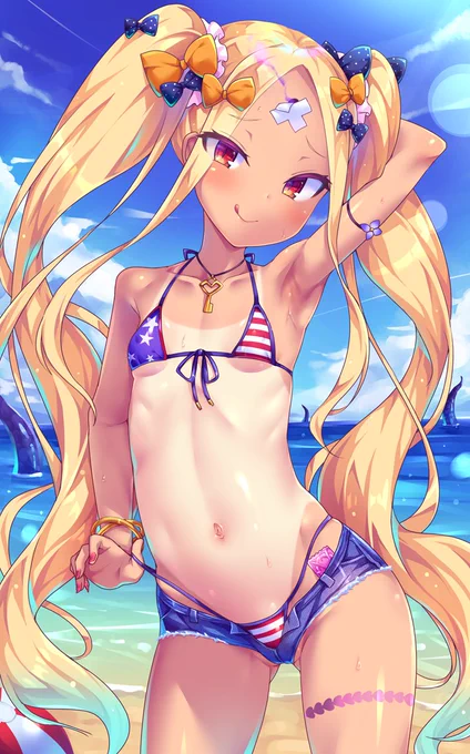 悪い子な日焼けアビーちゃんの水着が来て欲しかったので 