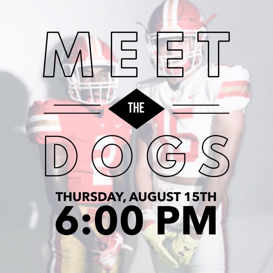 ThomasvilleCity's tweet photo. Come Meet The Dogs! Thursday at 6PM at the THS Cafeteria. $10/per person for dinner. Booster Club eat free with membership. #MeetTheDogs #Redemption #BulldogPride https://t.co/jhqMtZHtfB
