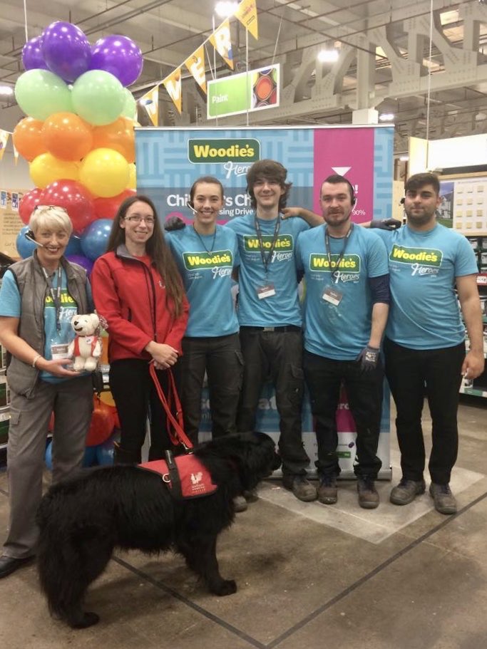 autismdogsirl's tweet photo. We are so grateful to @WoodiesIreland, staff, friends and families for helping to raise vital funds  for @autismdogsirl and their other 3 selected children���s charities.

Here’s Spinx and @carla_ankiah in their Blackpool store, thanking some of the amazing #WoodiesHeroes https://t.co/0X69FQkYxv