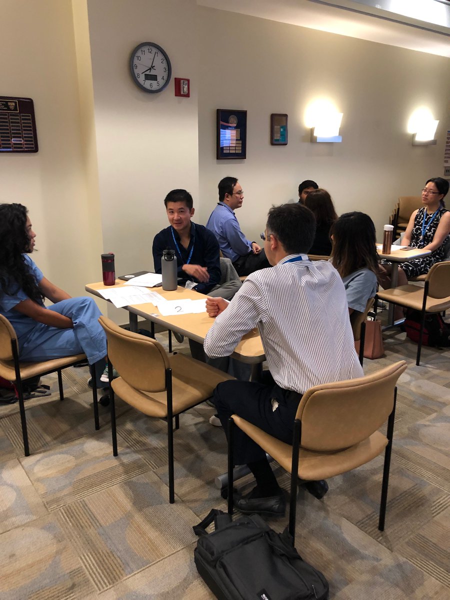 ShannaMatalonMD's tweet photo. engaged residents full of great ideas at today's "step back consultation" exercise based on @harvardmacy during @BWHRadEdu #radres conference as the capstone to our #BeyondInterpretation #research curriculum - love it!! @claretempany @AaronSodickson @AURtweet #MedEd https://t.co/seWapGROxX