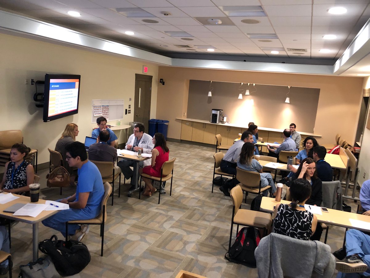ShannaMatalonMD's tweet photo. engaged residents full of great ideas at today's "step back consultation" exercise based on @harvardmacy during @BWHRadEdu #radres conference as the capstone to our #BeyondInterpretation #research curriculum - love it!! @claretempany @AaronSodickson @AURtweet #MedEd https://t.co/seWapGROxX