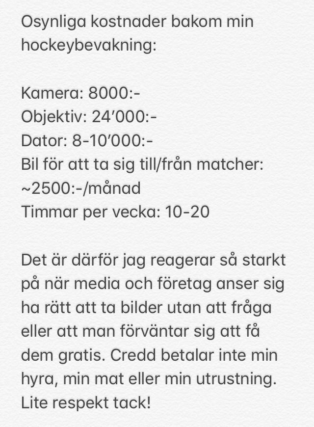 nnathalieemma's tweet photo. Nu när hockeysäsongen och fotandet börjar igen så lägger jag upp denna som en påminnelse ✋🏻 Det är mycket mer jobb än man kan tro bakom det jag gör. Sedan jobbar jag 75-80% också. https://t.co/TKT7H66KN9