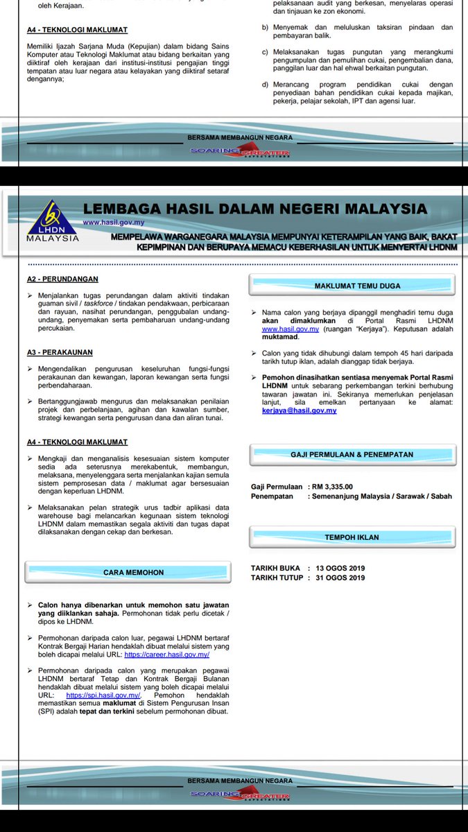 AhmadHaziq96's tweet photo. LHDN sedang buka jawatan kosong gred 41. Sapa nak cuba dipersilakan 😊 https://t.co/MlXp5tG9J5