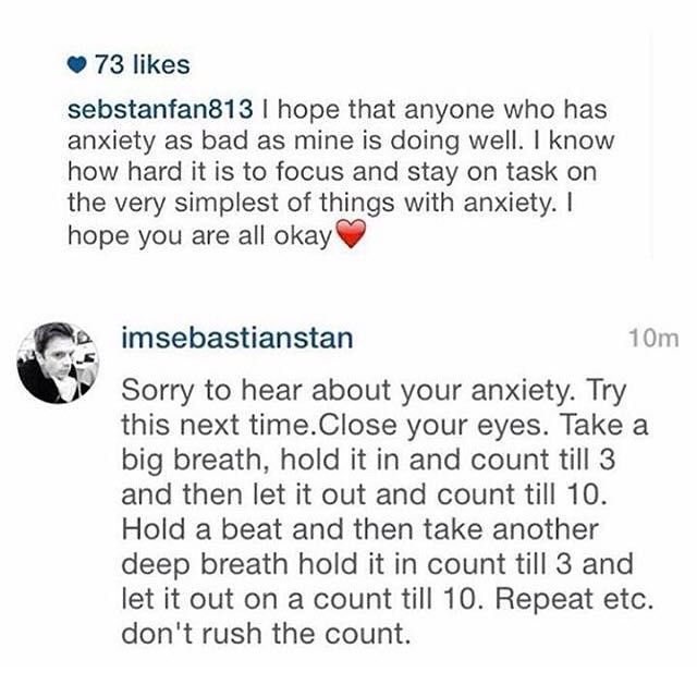 he's such a giving person. he really writes long paragraphs offering his fans advice and making sure they're okay