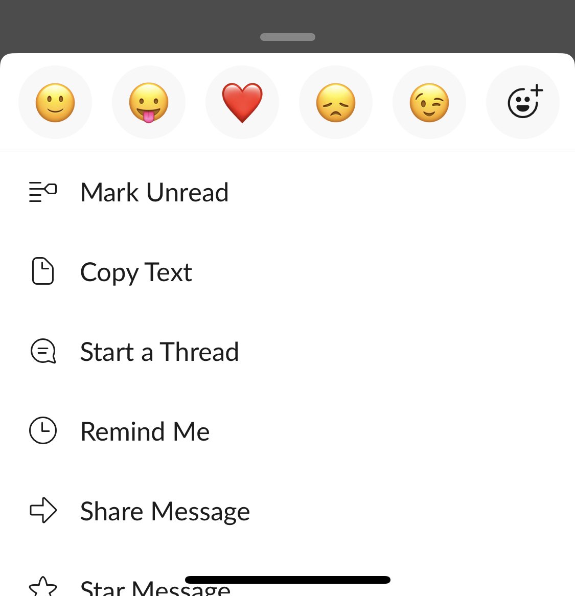 Pierre_at_work's tweet photo. @SlackHQ My most used reaction emoji is the thumb up but it does not show up on iOS. https://t.co/iM6KnlXZhS