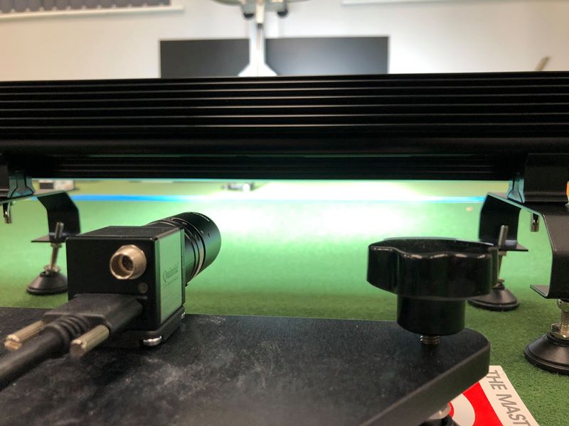 MandyDavies3's tweet image. Quintic Ball Roll Research system in operation yesterday (1080fps). Project: Investigating the effect of moving interchangeable weights around the putter head. #quintic #Launchangle #impactratio #spin #puttingrobot