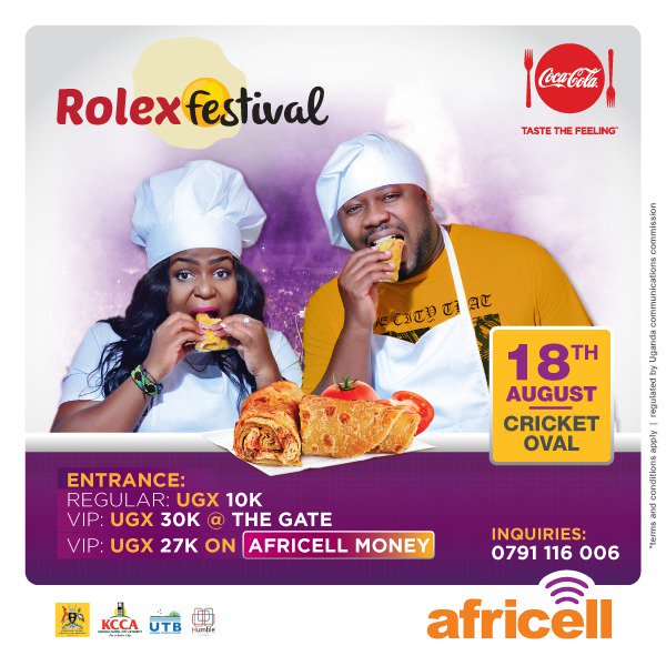 cathiana11's tweet photo. Foodies foodies foodies
#PlotAlert on the 18th of August let's gather at Lugogo Cricket Oval for #RolexFestival19 purchase your VIP tickets via @africellUG money at a cheaper price. #AfricellUG https://t.co/QO2Go2F56L