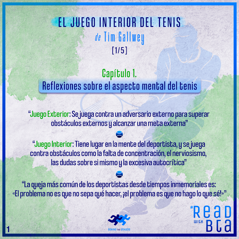 BehindAthlete's tweet photo. 🗨️ #MrBoostBTA: "1⃣ª entrega de 'El juego interior del tenis' de Tim Gallwey, pionero en la psicología deportiva, que nos ofrece formas de superar nuestros propios obstáculos, tales como el miedo"

#tennis #play #read #readingforpleasure #fear #TimGallwey #ReadWithBTA #BTA https://t.co/6t5vPaeAeQ