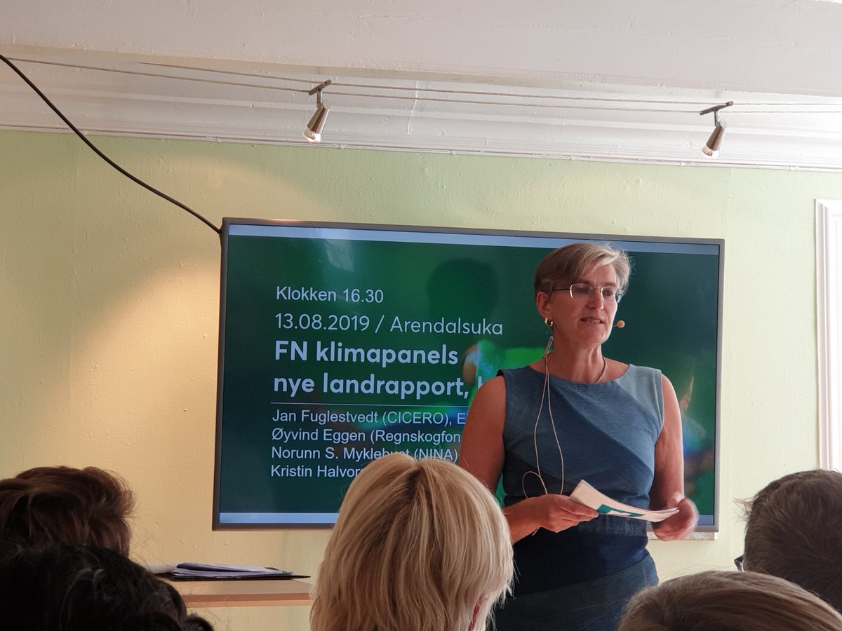 nysnoinvest's tweet photo. Verdens forskere har talt: klimaet, biomangfold og bruk av landarealer samvirker og det finnes tiltak som kan fremme alle tre. @IPCC @CICERO_klima  #arendalsuka2019 https://t.co/xqLHcsp602
