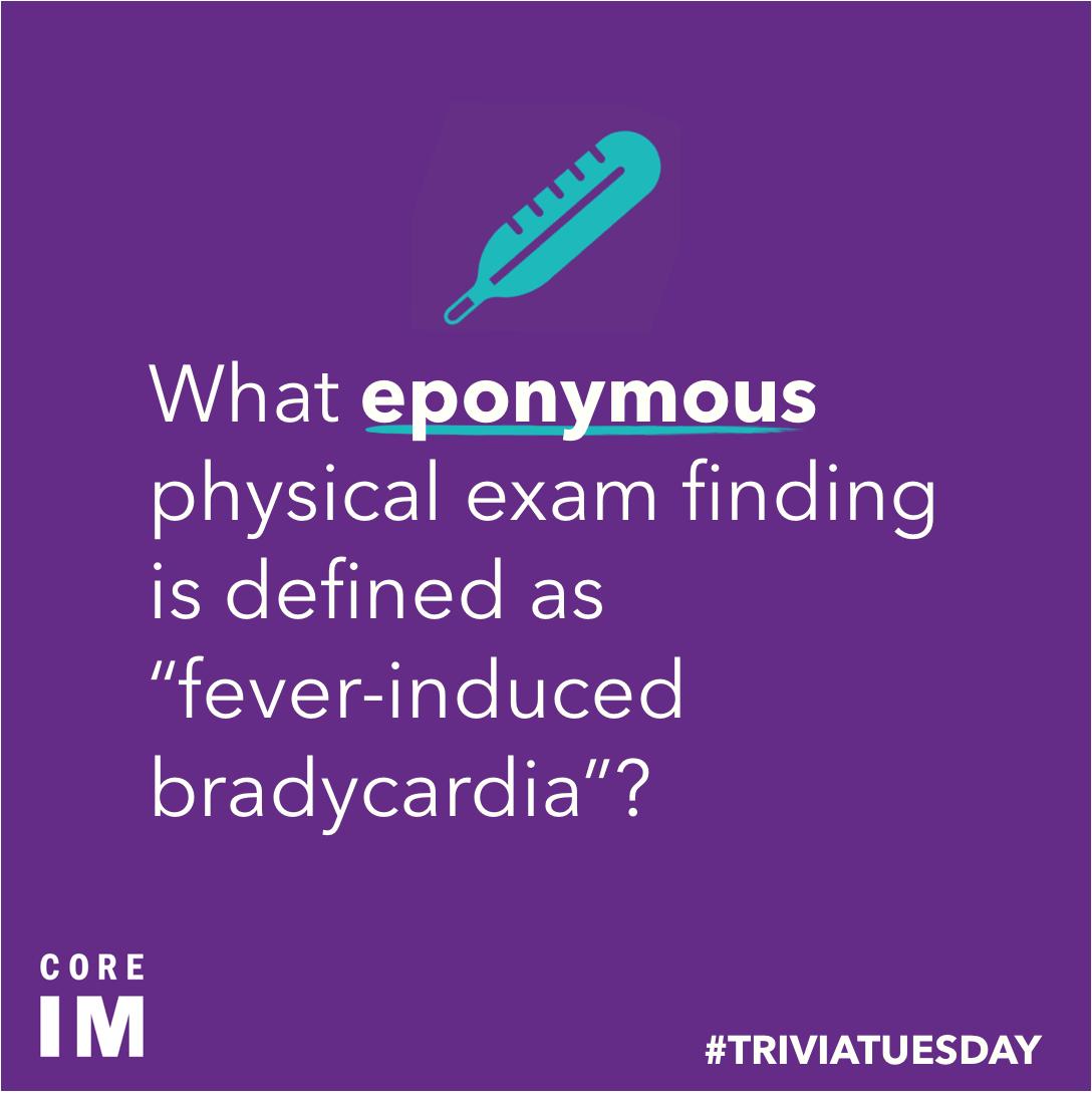 COREIMpodcast's tweet photo. 1/ Fever and bradycardia? Faget about it!
It's time for this week's #TriviaTuesday! https://t.co/BsjvhUoH77