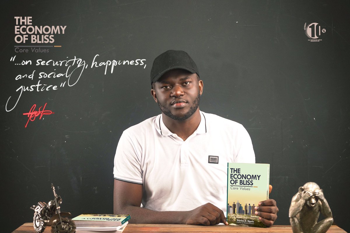TpAorg's tweet photo. Who we are at #TenpercentAfrica is contained entirely and elaborately in this book, #theEconomyOfBliss by @StanLeeNgole 
Grab a copy, read and join us in forging a better society, one in which everyone would have a better chance to participate, and to enjoy thereof.
#tpaorg https://t.co/DUktJrLjPg