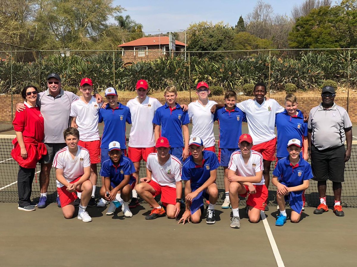 KingEdVIISchool's tweet photo. Well done to our U15 #RedTennis teams that competed in the Pretoria Tennis Festival this weekend, hosted by @AHS1920.
A #RedShoutOut to Lwazi Ngwenya for winning all his matches, well done champ! ๐พ
#RedRackets #RedPride https://t.co/TEfE2MyV7v
