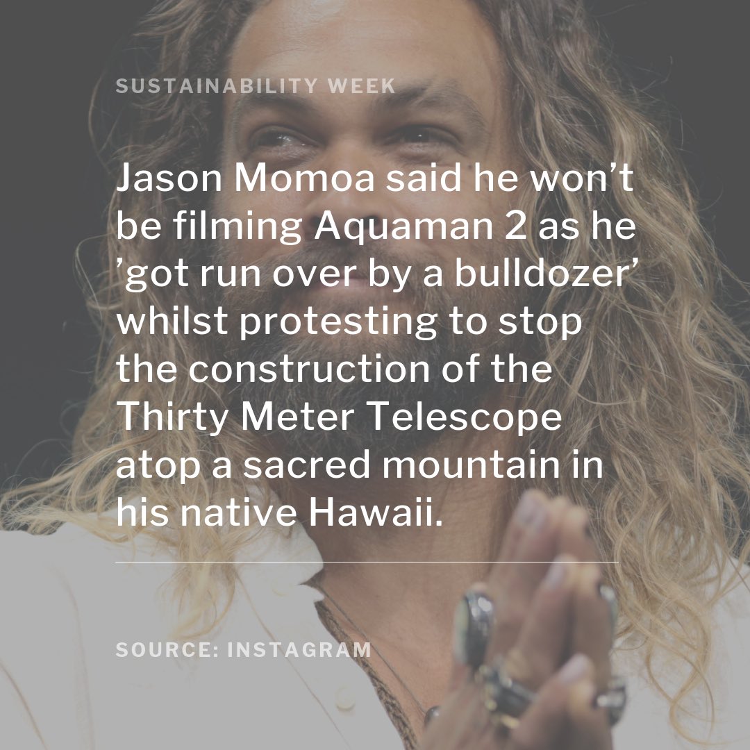 “Sorry Warner Bros we can’t shoot Aquaman 2” Momoa declared in a recent Instagram post. “We must protect our sacred mountain from further desecration”.