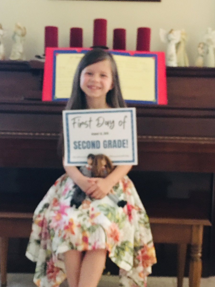 lcichon1224's tweet photo. And just like that... she is off to 2nd grade! Of course she has been waiting all summer to go back! The only kid I know who was counting the days until summer was over. Hickory Ridge, you must be doing something right! #timeslowdown #2ndgrade #BCSFirstDay2019 #BrunswickPride https://t.co/YWdKWzIkrN